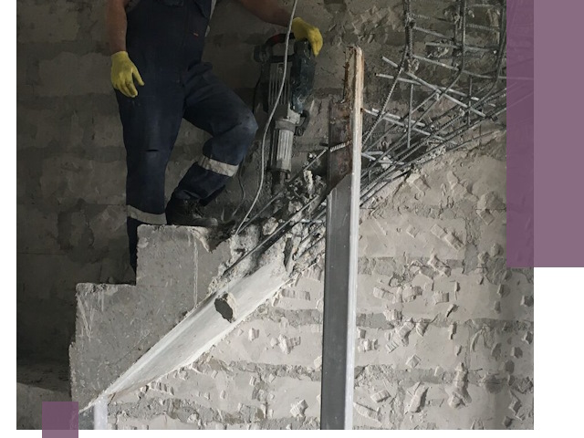 Демонтаж металлических и бетонных лестниц в Владивостоке