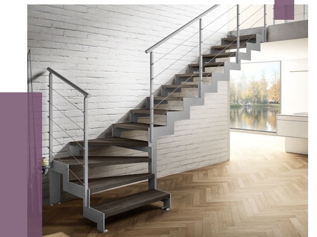 Г-образные лестницы под ключ в Владивостоке от 36852 руб. | ПРОЛЁТ-Влд