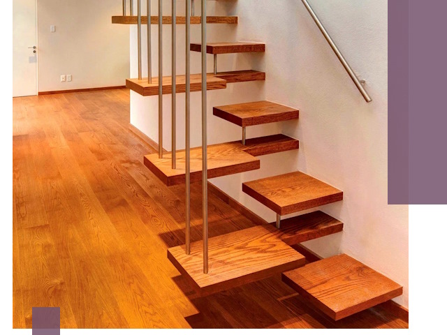 Лестницы «гусиный шаг» на заказ в Владивостоке для узких пространств