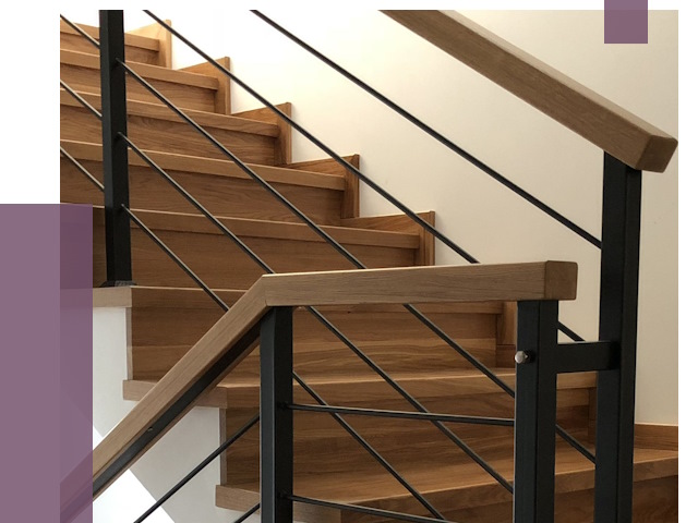 Обшивка металлической лестницы деревом в Владивостоке от 4321 руб. 
