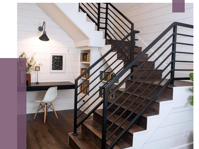 Перила для лестницы в доме в Владивостоке от 7370 руб. — ПРОЛЁТ-Влд