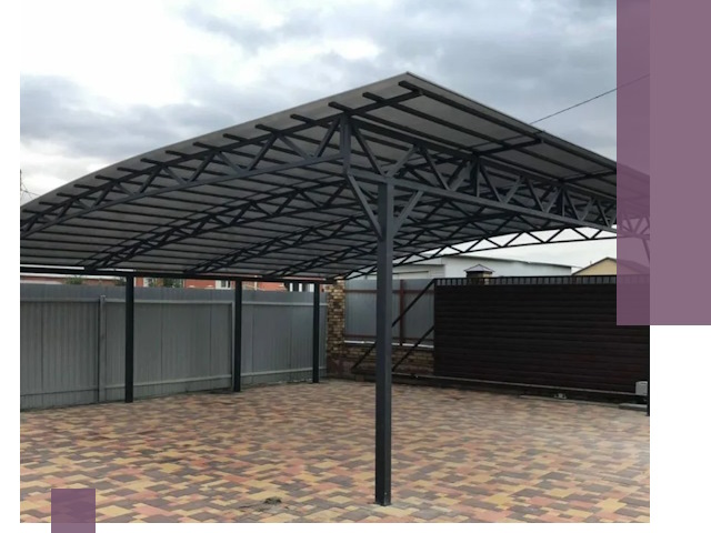 Недорогие навесы под ключ в Владивостоке — изготовление и монтаж