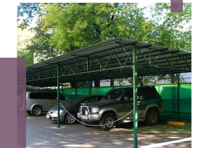 Навесы для парковки в Владивостоке от 79803 руб. заказать | ПРОЛЁТ-Влд