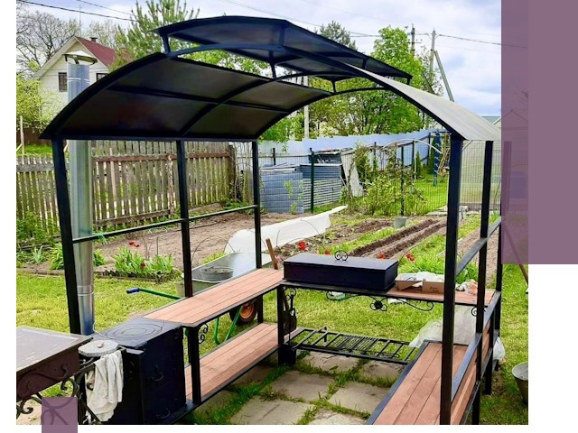 Навесы для барбекю в Владивостоке: изготовление, монтаж и демонтаж