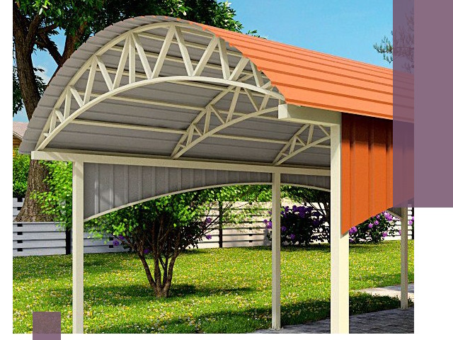 Навесы из профнастила под ключ в Владивостоке — установка и монтаж