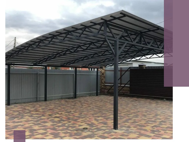 Металлические навесы под ключ в Владивостоке — изготовление и монтаж