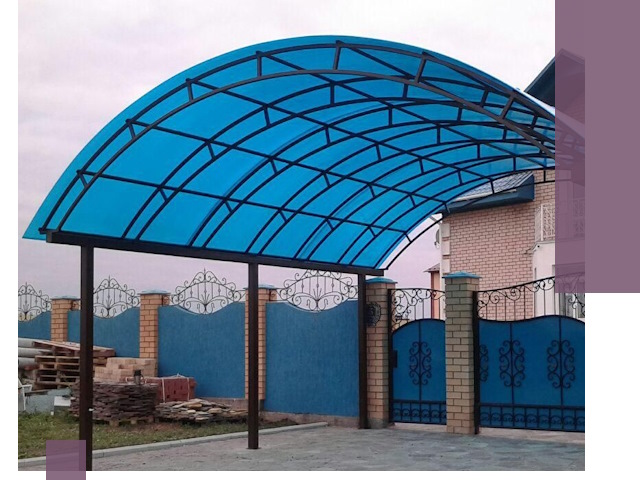 Арочные навесы под ключ в Владивостоке — изготовление и монтаж