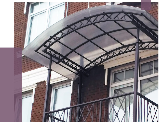 Козырьки над балконом в Владивостоке от 8590 руб. | ПРОЛЁТ-Влд