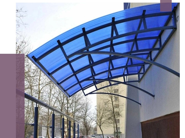 Козырьки из поликарбоната в Владивостоке от 4270 руб. под ключ | ПРОЛЁТ-Влд