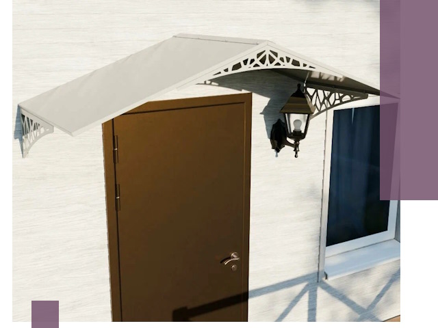 Металлические козырьки на входы и террасы в Владивостоке